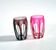 Saint-Louis set of 2 shooter liqueur glasses in double overlay red crystal
