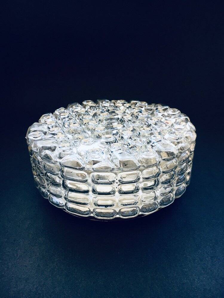 Wall lamp in glass by Erco Leuchten, 1960s