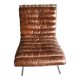 Pair of brown leather armchairs