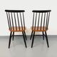 Pair of vintage Scandinavian chairs Fanett by Ilmari Tapiovaara in teak.