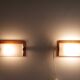 Paire d'applique scandinave en teck et acrylique 1970