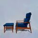 Armchair and ottoman Arne Vodder FD-164 for France & Son, 1960s