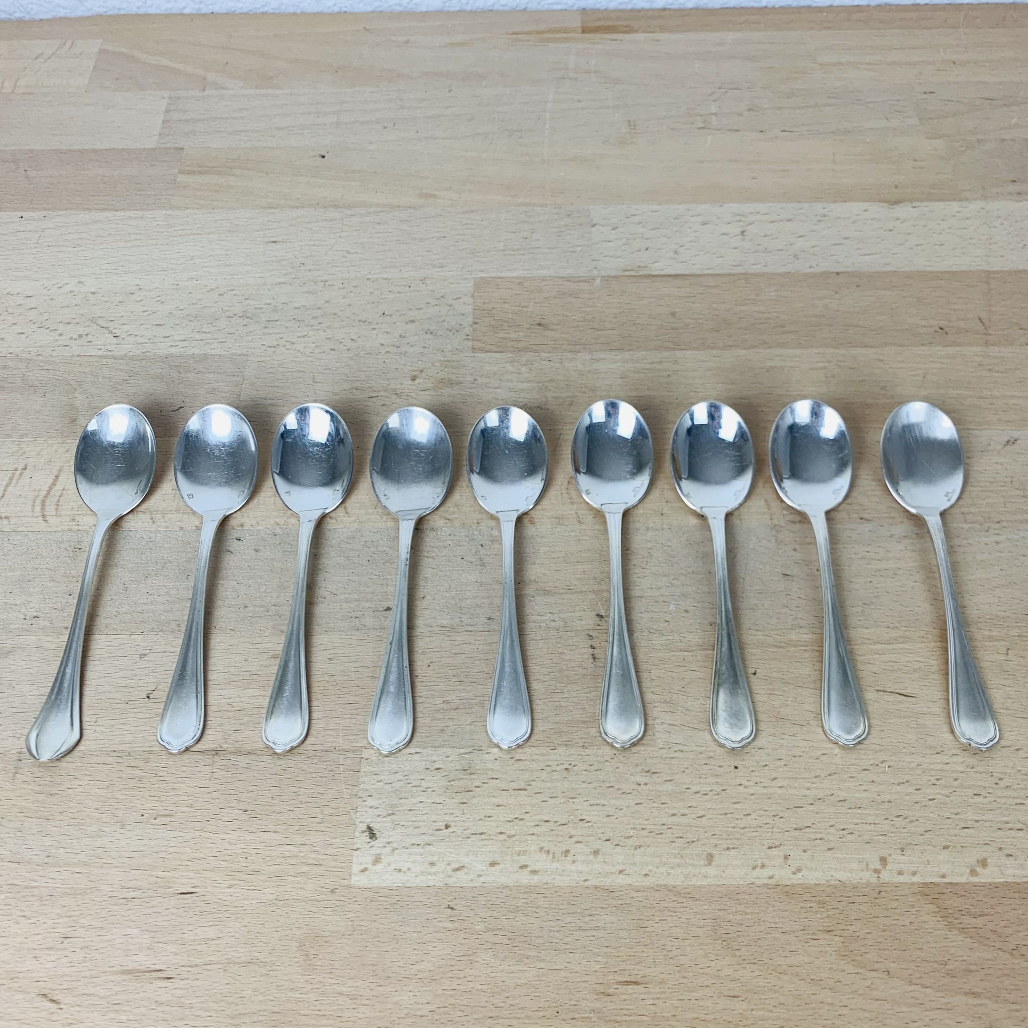 8 petites cuillers Christofle Spatours métal argenté