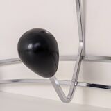 Chrome wall-mounted coat rack