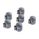 6 coffee cups porcelain and chrome Morinox Italy