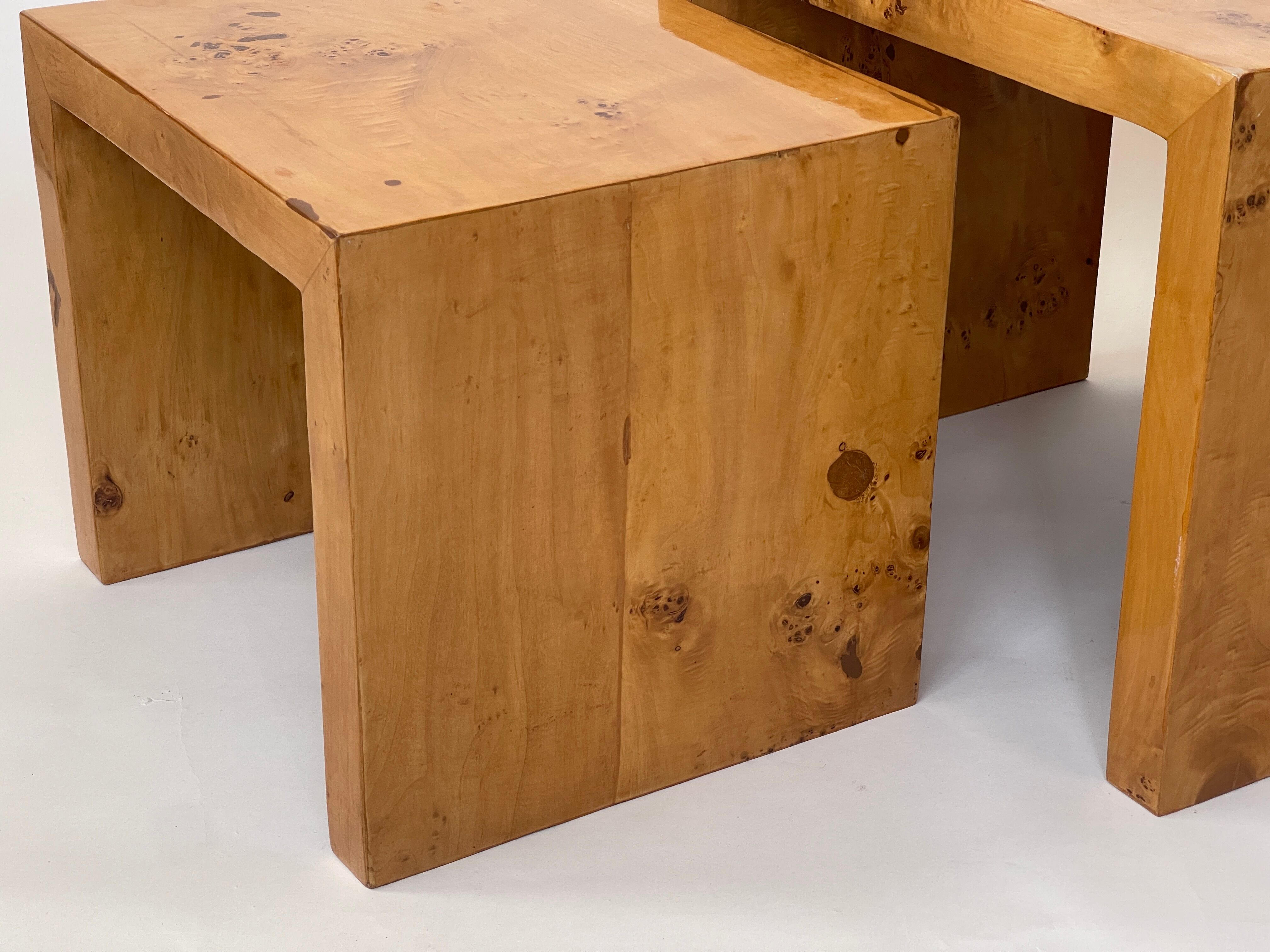 1970s burl nest tables