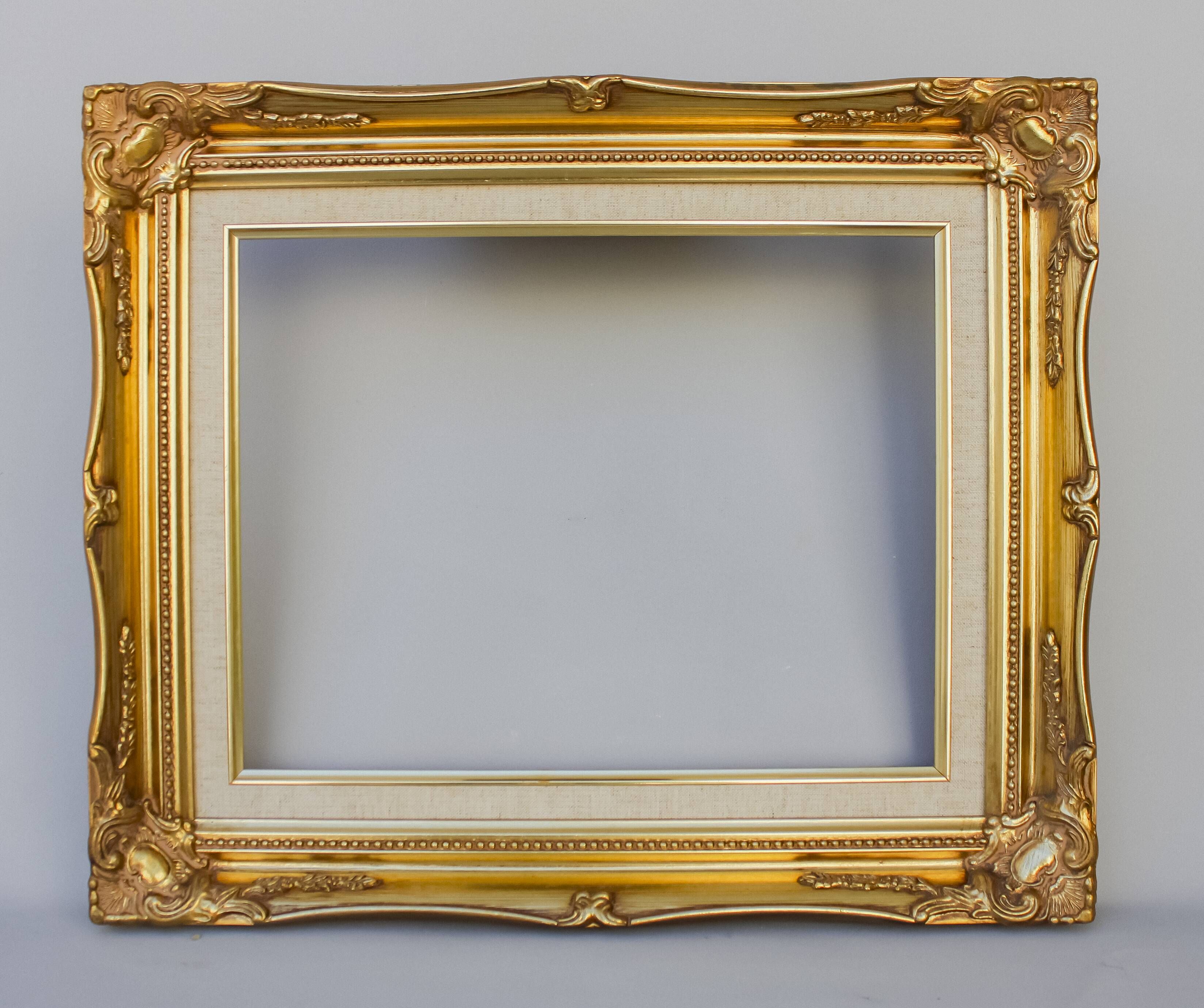 Oil painting of the Mediterranean coast with a high-quality Baroque frame.