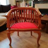 Colonial armchair in exotic wood