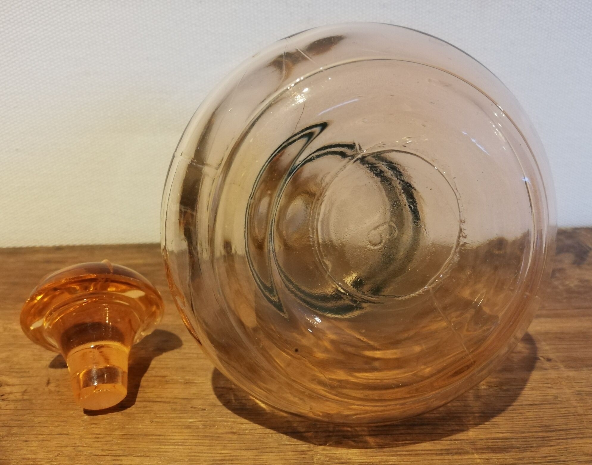 Molded glass decanter
