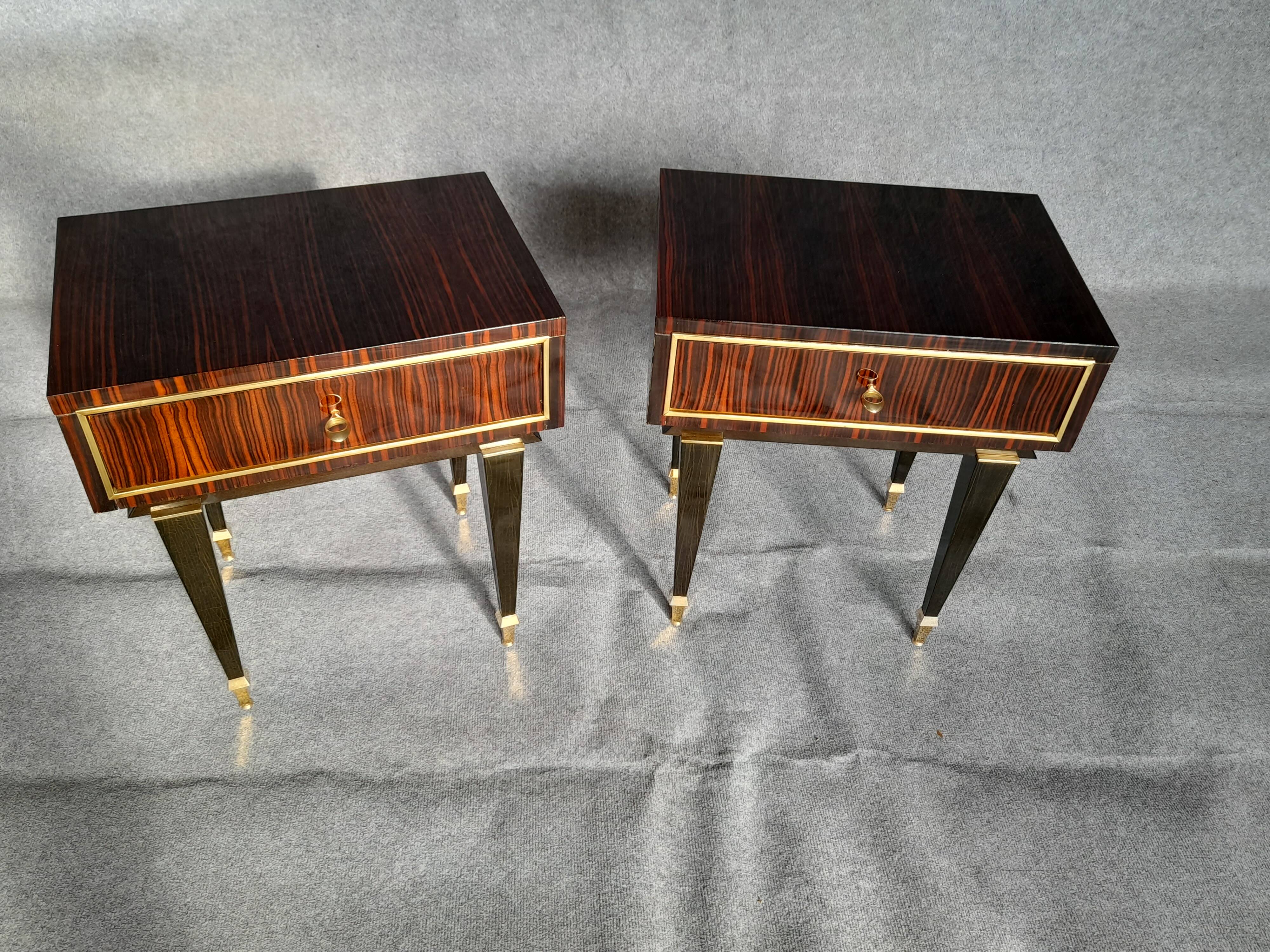 1 pair of vintage bedside tables from the 1960s