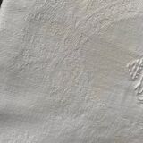 3 white tea towels in damask cotton thread with BN monogram.