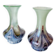 2 exclusive Loetz Violet vases in Bohemian crystal from 1899.