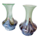 2 exclusive Loetz Violet vases in Bohemian crystal from 1899.