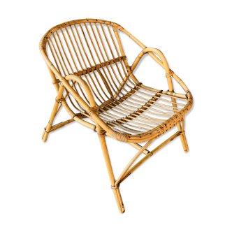 Rattan shell armchair 1960/70