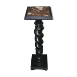 Wooden and marble side table
