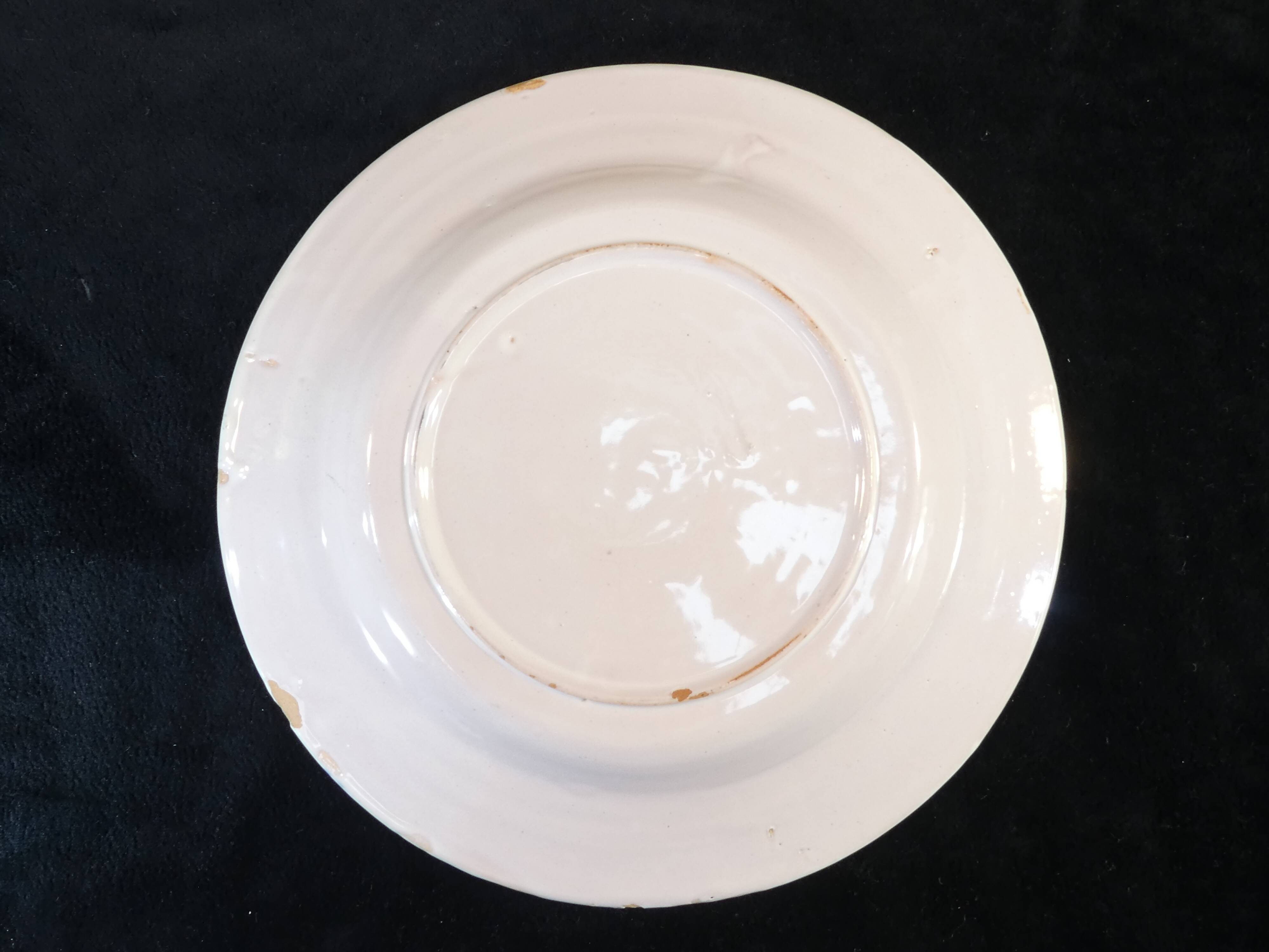 Plate in faience hr quimper decoration of breton