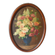 Painting on wood large bouquet of flowers signed stella 78 cm
