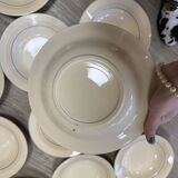 Striped soup plates