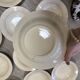 Striped soup plates