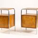 Pair of bedside tables, 1930s–1940s, Czechoslovakia