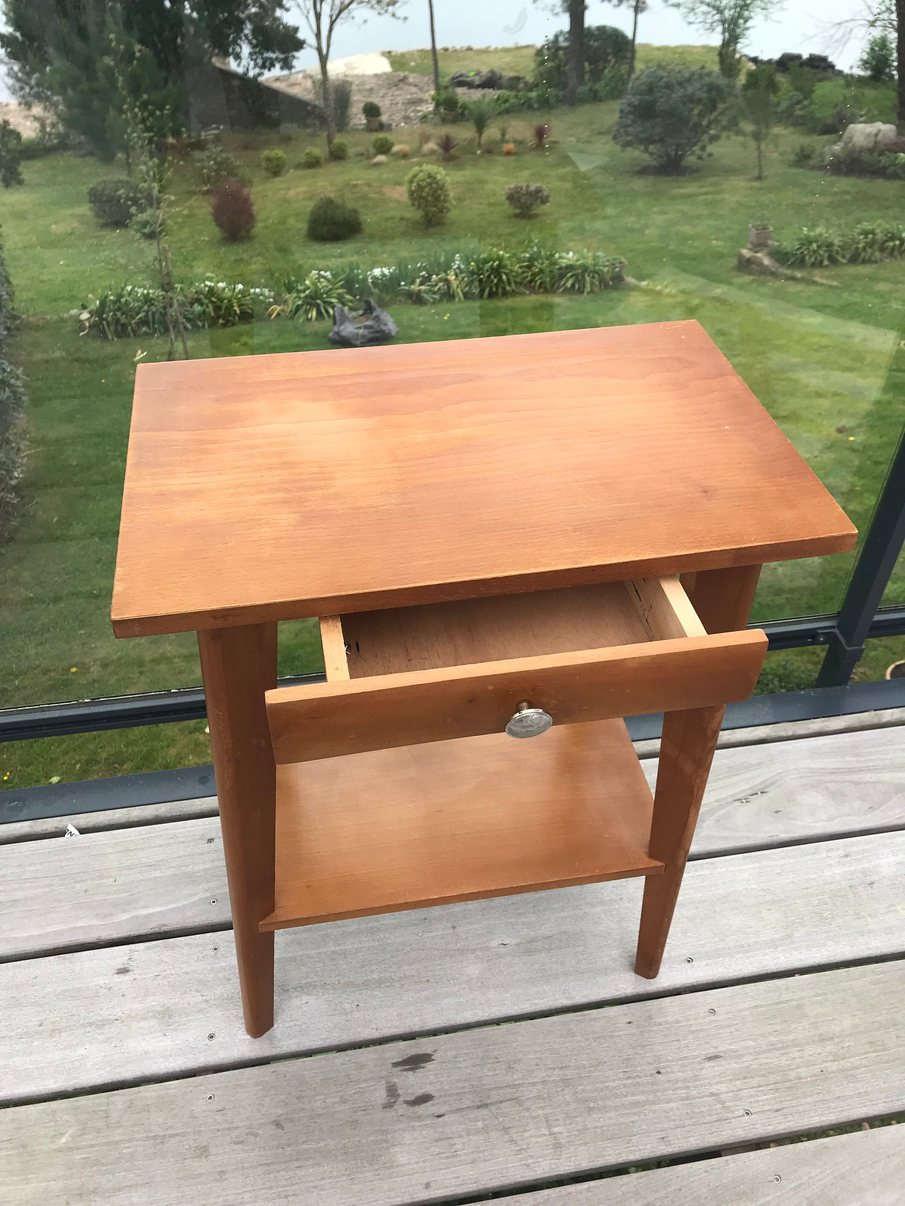 Side wooden side table