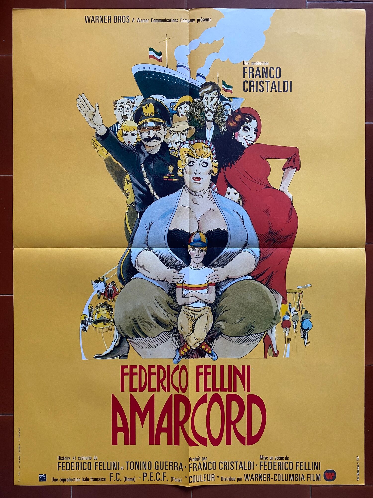 Original cinema poster "Amarcord" Federico Fellini 60x80cm 1973