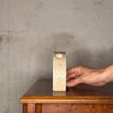 Travertine candle holder