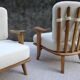 Paire de fauteuils en chêne par Guillerme et Chambron pour Votre Maison, 1960