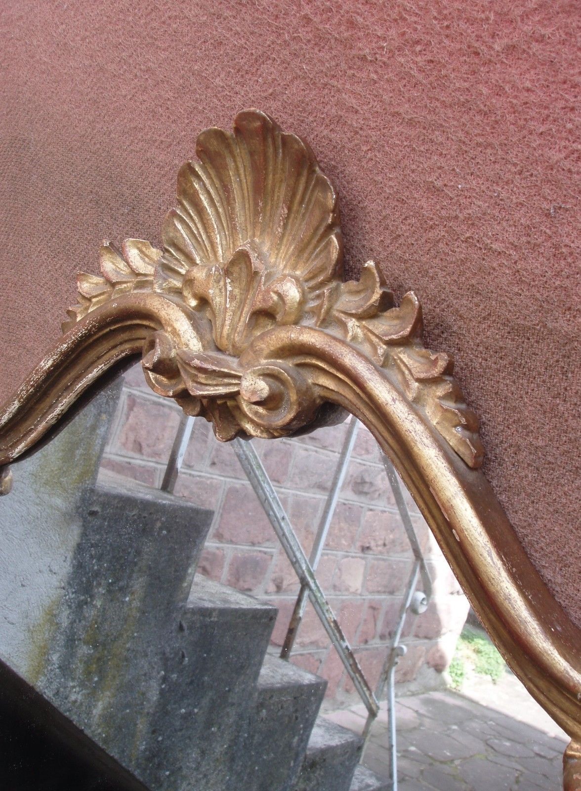 Louis XV-style golden mirror