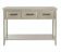 Table console rustique à 3 tiroirs gris cendré avec étagère de rangement en bois d'orme massif