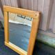 Scandinavian rectangular rounded mirror in pine 40x50cm