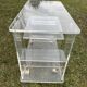 Vintage 1970s Plexiglas rolling serving table