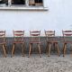 Bistro chair vintage Scandinavian brasserie colorful galette - 1950 1960