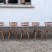 Bistro chair vintage Scandinavian brasserie colorful galette - 1950 1960