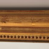 Gilded Louis Philippe mirror old with gold leaf, 126x90 cm