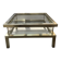 Vintage 1970s coffee table brass chrome Maison Jansen style with a top cover.