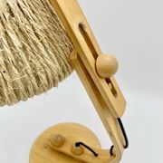 Articulated lamp in wood and rope, 1970s