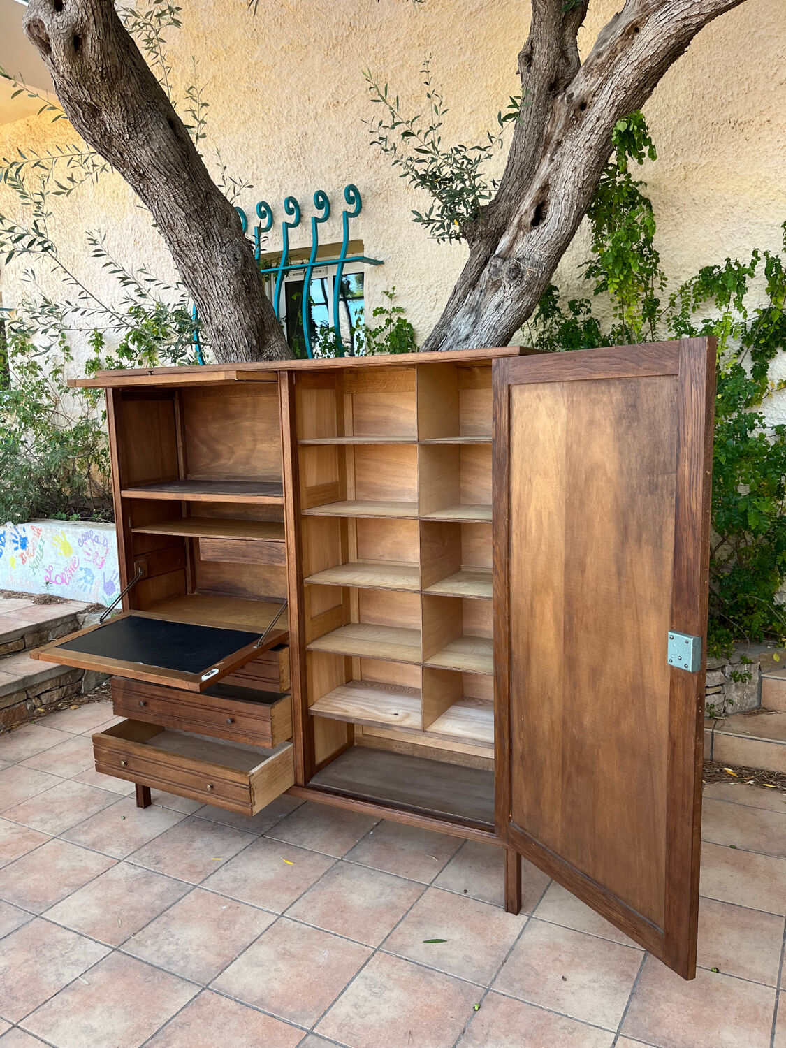 1950 oak administration cabinet