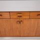 Oak and brushed metal sideboard