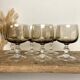 Set of 6 smoked glasses luminarc france