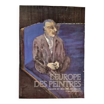 Affiche originale l'Europe des Peintres, d'après Francis Bacon, 1979