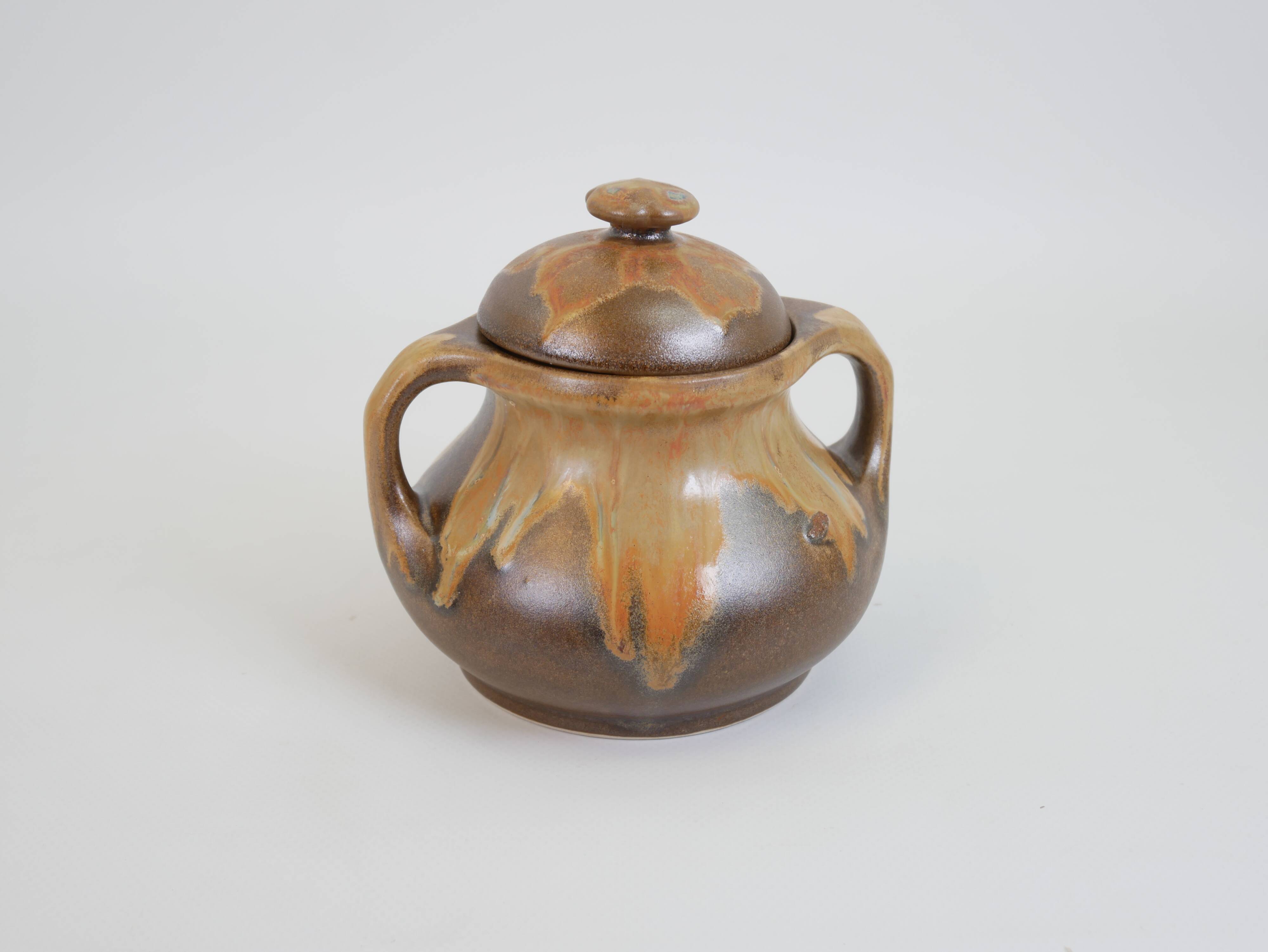Art Nouveau ceramic sugar bowl from the Denbac factory