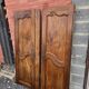 Paire de portes de placard style Louis XV en merisier massif