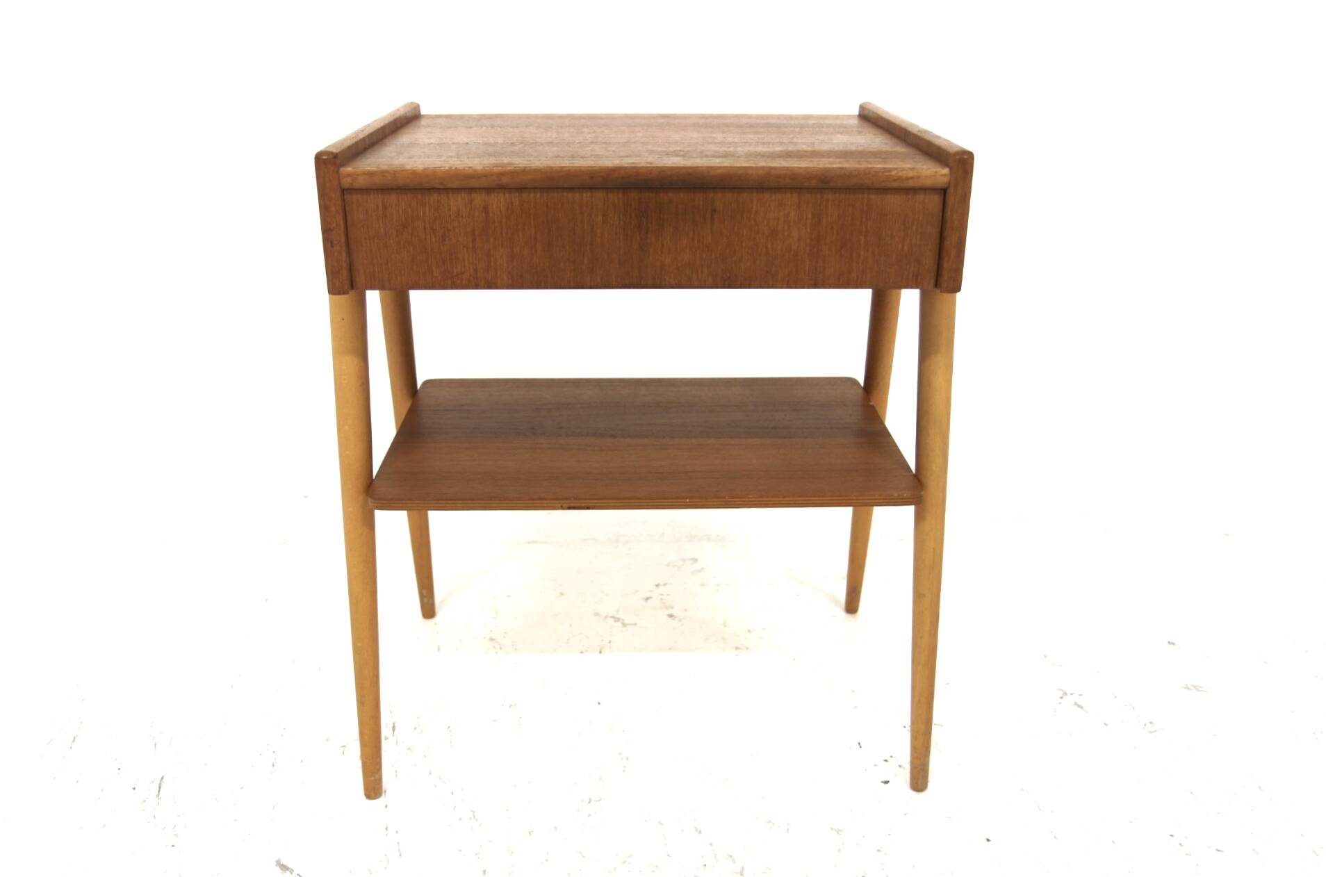 Table de chevet scandinave en teck, AB Carlströms, Suède, 1960