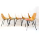 Pierre Guariche set of 6 Tonneau chairs, Steiner, 1960.