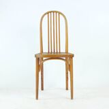 Vintage Thonet Bentwood Oak Chair With Original Label, Czechoslovakia, 1920