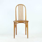 Vintage Thonet Bentwood Oak Chair With Original Label, Czechoslovakia, 1920