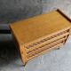 3-drawer chest of drawers with rattan decorations, France 1970s