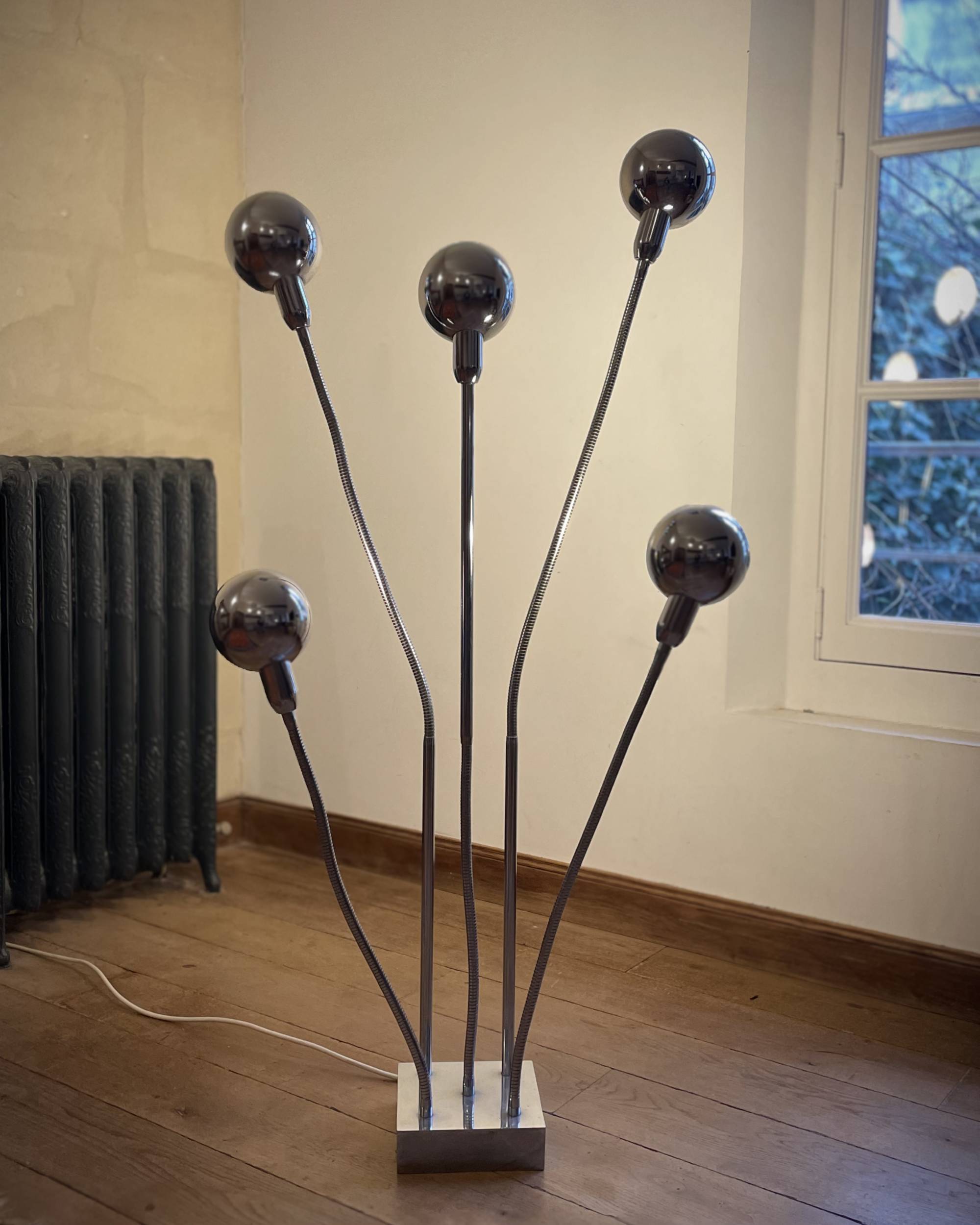 Pierre Folie floor lamp model Hydra edition Jacques Charpentier (1970)