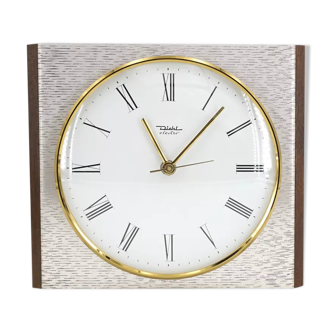 Diehl metal and wood wall clock